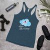 "Be Somebody's Silver Lining" Floral Dog Logo Women's Tank Top - 7 Colors - Image 5