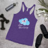 "Be Somebody's Silver Lining" Floral Dog Logo Women's Tank Top - 7 Colors - Image 3